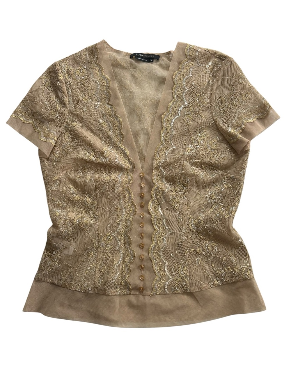 BCBGMAXAZRIA M Mesh Sparkle Y2K Coquette Fairycore Whimsigoth Office Siren